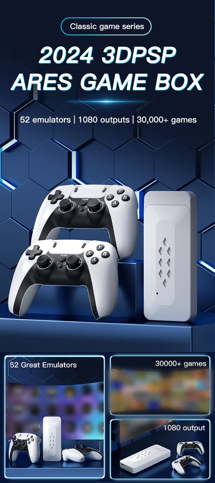 Consola Retro 4k M22 Game Stick de 35,000 Juegos