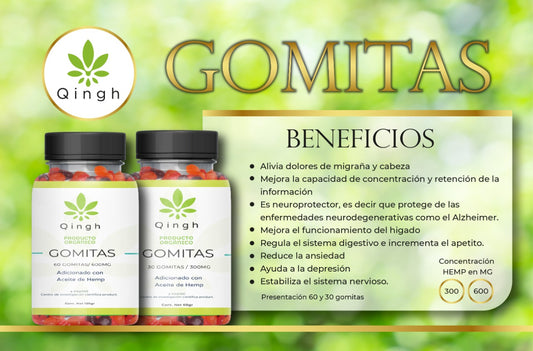 30 GOMITAS CON 300 MG DE CBD (CANNABIDIOL)